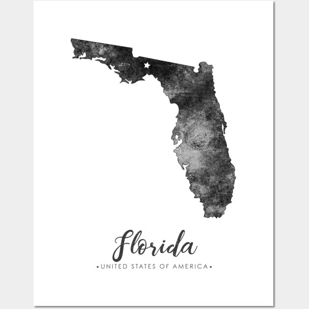 Florida state map Wall Art by StudioGrafiikka